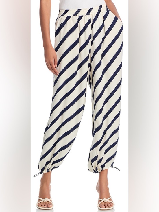 Aqua Pants - Aqua Jogger Pants in Navy Stripe